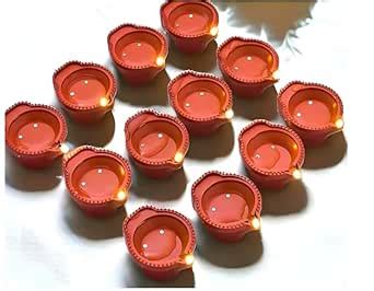Buy Siddham Eco-Friendly Water Sensor Diya Lights Electric Flameless ...