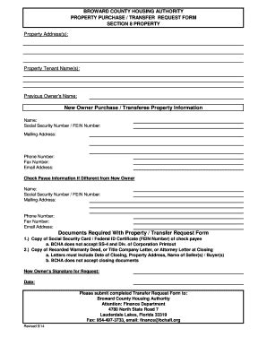 Fillable Online bchafl broward county purchaser transferee form Fax ...