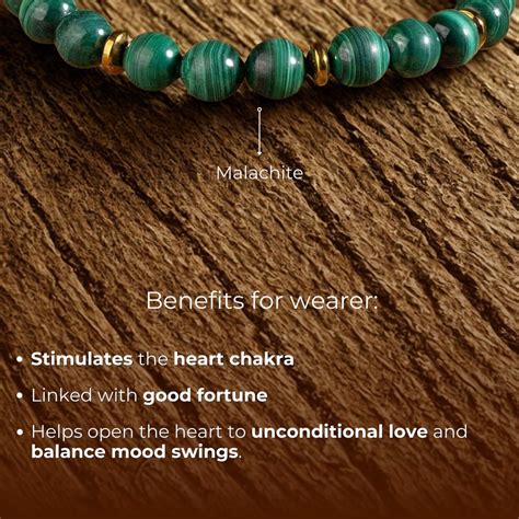 Prosperity Malachite Natural Stone Bracelet by Mesmerize