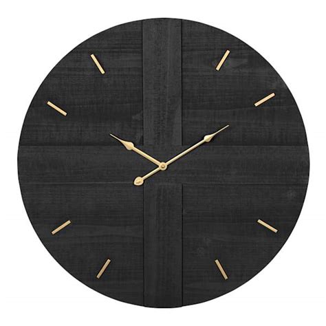 Crosby St. Dark Grey Modern Round Wall Clock, 24"
