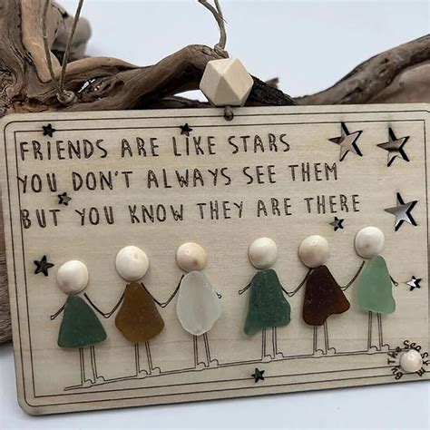 Xerdia Good Friends are Like Stars Plaque, Handmade Wall Decor, Sea ...