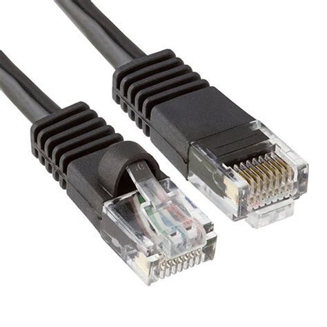 Cat5e RJ45 Patch Ethernet LAN Network Cable – 5 ft Black Color : Amazon ...