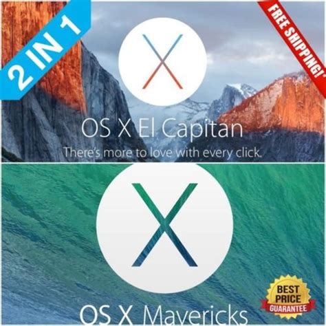 2 in 1 Mac OS X El Capitan + Mac OS X Mavericks 10.9 Bootable USB Drive ...