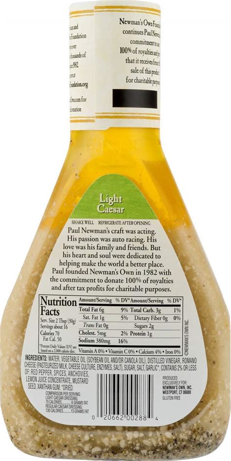 Buy Newman's Own Light Caesar Dressing Salad Dressing, 16 oz Online at ...