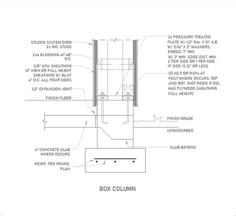 Stud Detail And Column Plan Design Details Details Page Gypsum