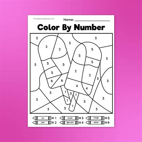 Summer Color By Number Printables - Simple Everyday Mom