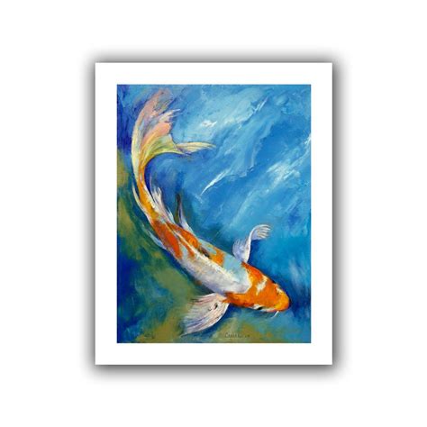 Artwall Yamato Nishiki Koi Unwrapped Canvas Art by Michael Creese, 22 ...