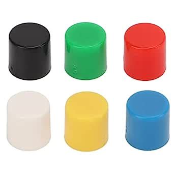 180 Pcs Tactile Push Button Switch ABS Plastic 6 Colors Push Button ...