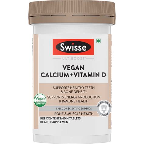Calcium + Vitamin D3 Vegan Tablets | Calcium & Vitamin D3 |Swisse India