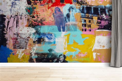 Buy Modern Abstract Wall Paper, Colorful Abstract Wall Stickers, Modern ...