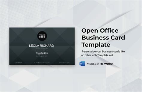 Ms Office Business Card Template