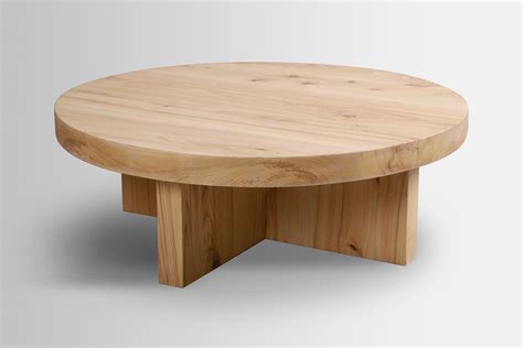 Round Natural Wood Coffee Table at Gladys Zachery blog