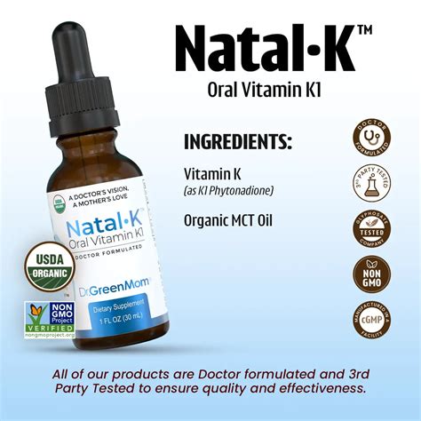 Natal K (USDA Organic Oral Vitamin K1) for Before/After Birth & Pregnancy – Dr. Green Life