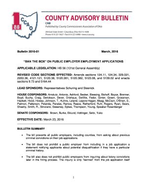 Fillable Online BAN THE BOX ON PUBLIC EMPLOYER EMPLOYMENT APPLICATIONS ...