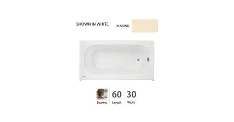 Jacuzzi LXS6030BLXXXXA Luxura 60" Soaking Alcove Bathtub with Left ...