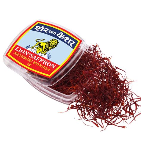 Buy LION BRAND SAFFRON 1g, Pure Kashmiri Mongra Kesar Value Pack Grade ...