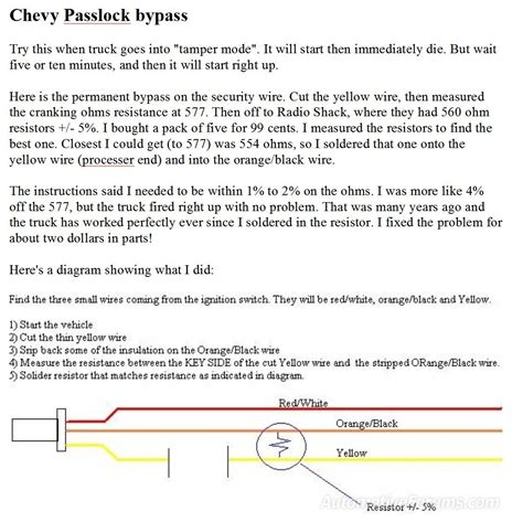 Bypass Security System On 2000 Silverado 的图像结果