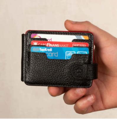 Personalized Red Leather Double Sided Mens Wallet with Money Clip
