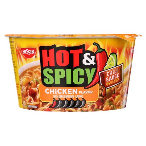 Nissin Foods Hot & Spicy Ramen Noodle Soup, Chicken Flavor, ( PACK OF 1 ...
