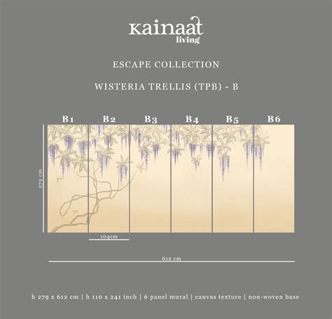 Buy Wisteria Trellis B - Beige At Kainaat Design