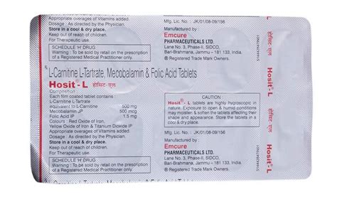Hosit-L - Strip of 10 Tablets : Amazon.in: Health & Personal Care