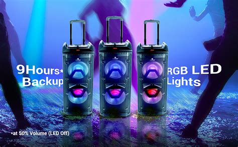 ZEBRONICS 501 Moving Monster 2X8L Trolley Party DJ Speaker, 80 Watts ...