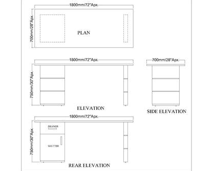 Office Table, MD Table,Office Table in White & Grey Color, Office Tabl ...