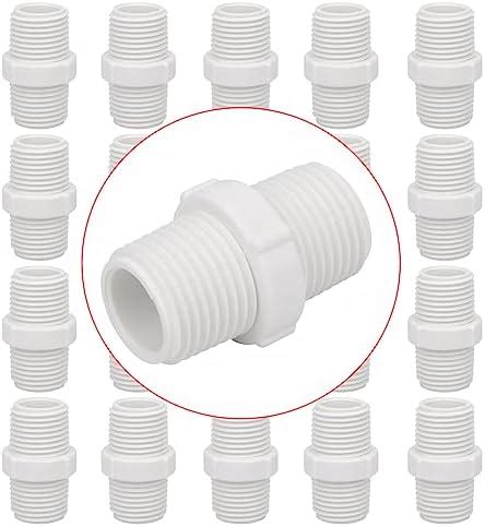20Pack 1/2 Inch PVC Nipple Coupling Adapter Connector (Male x Male) 1/2 ...