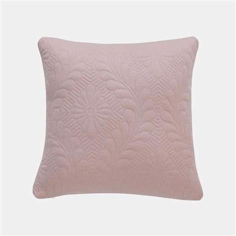 The Flora Blush Pink Cotton Knitted Decorative Cushion Cover (18 in x ...
