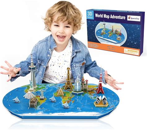 Smartstoy World Map 3D Puzzle - Fun Geography Game for Kids India | Ubuy