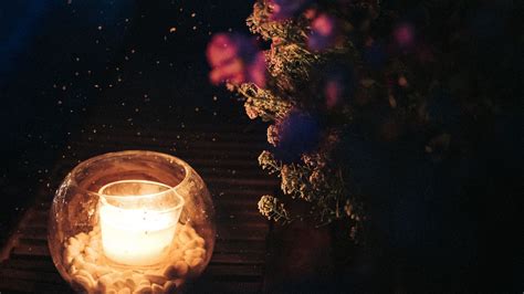 Download wallpaper 1280x720 candle, sparks, flowers, night, dark hd ...