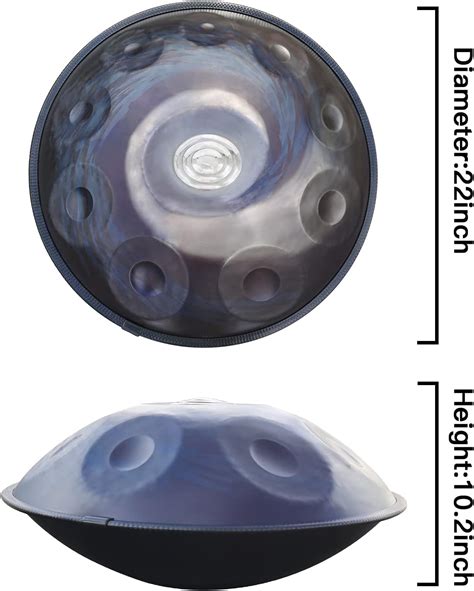 Buy 432HZ Handpan Steel Drums Musical instrument D Minor 10 Notes 22 ...