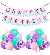 Party Propz Mermaid Foil Balloons - Set of 7 Pcs Balloons for Birthday ...