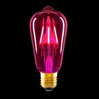 Buy VELOCIOUS Pink Color 4W E27 E26 Base Filament Bulbs | Edison Bulb ...