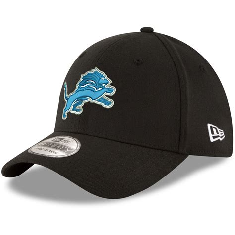 New Era Detroit Lions Black 39THIRTY Flex Team Classic Hat