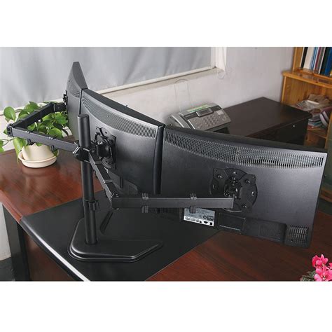 Desktop Triple LCD Monitor Three LCD Arm Monitor Mount Stand Adjustabl ...