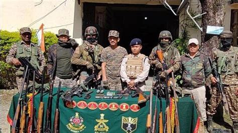 US-made rifle, huge cache of arms seized in search operations in ...