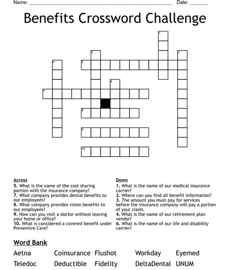 Crossword Clue For Benefit at Christy Redfield blog