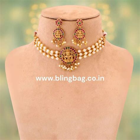 Golden Vishwanatha Temple Jewellery Set - New Arrival – Bling Bag