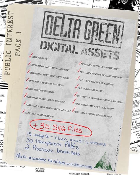 New Delta Green Digital Assets - Public Interest Pack #1 (link in ...