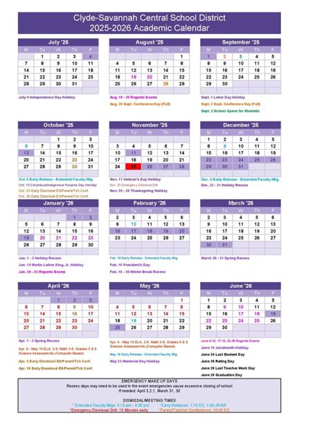 Sccpss 2025-2026 Calendar - Printable Calendar