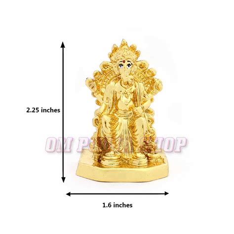Lal Bagcha Raja Small Golden Statue Buy online USA UK India