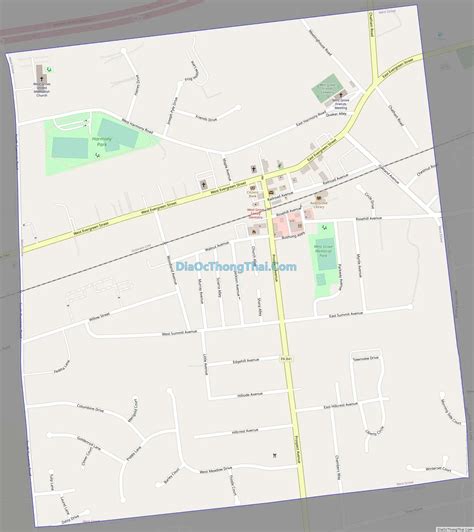 Map of West Grove borough - Thong Thai Real