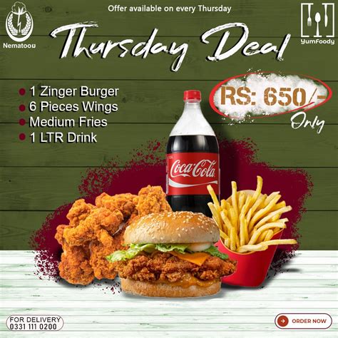 Delicious Thursday Deal at Nematoon Fast Food Restaurant