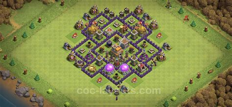 Best Anti 2 Stars Base TH7 with Link, Hybrid - Town Hall Level 7 Base ...