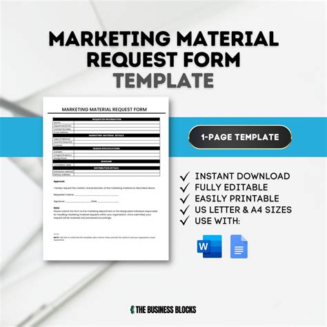Marketing Material Request Form 的图像结果