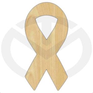 Buy Unfinished Wood Awareness Ribbon Laser Cutout, Wreath Accent, Door ...