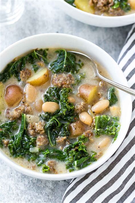 Tuscan Sausage and Kale Soup - Simply Whisked