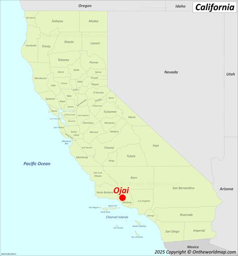 Map Of California Ojai