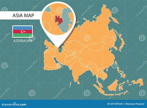 Map Of Asia Showing Azerbaijan